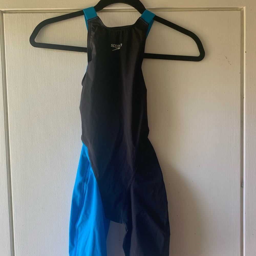 Speedo LZR Pro Recordbreaker Kneeskin - Open Back Black & Blue